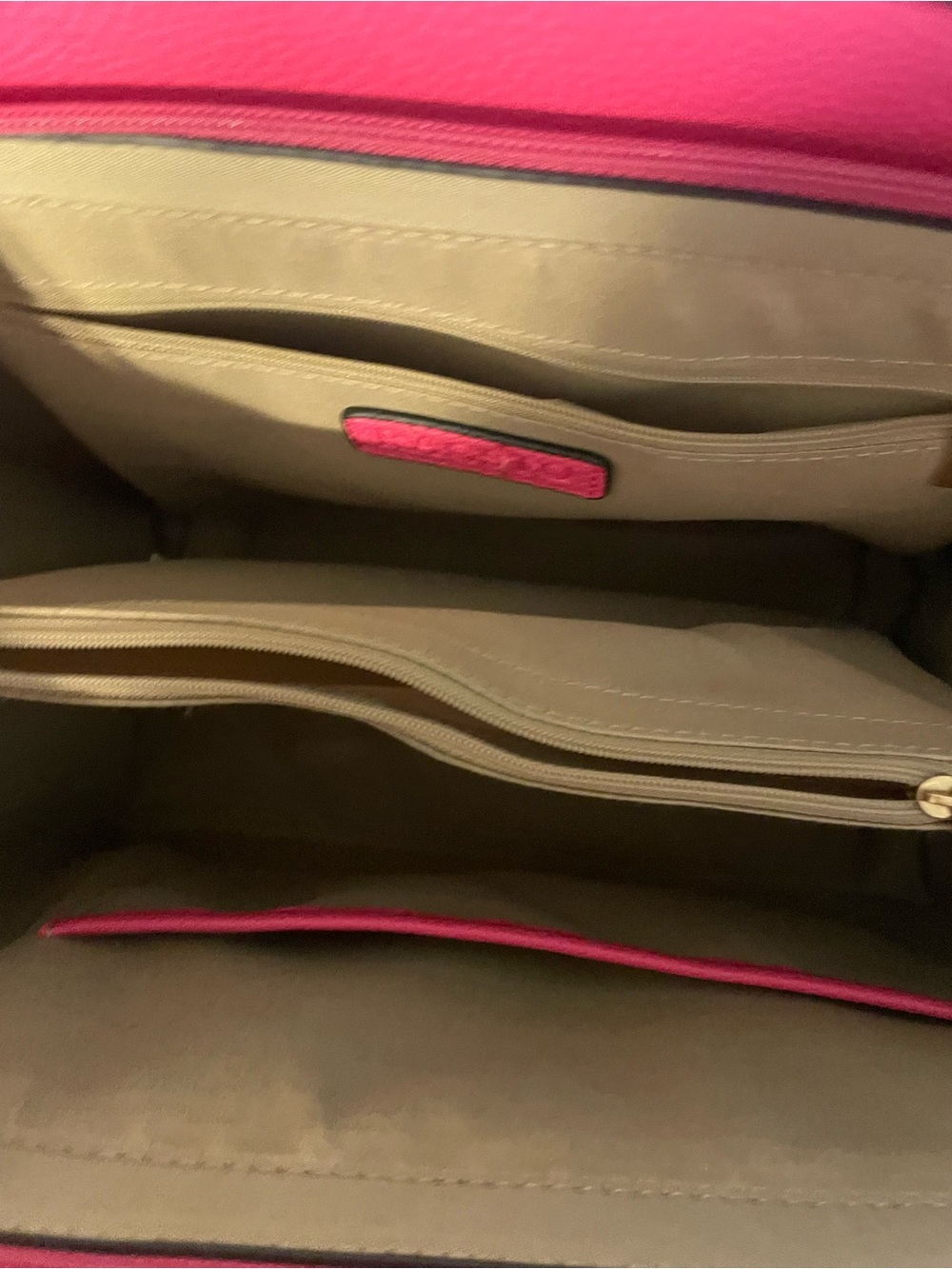 Bright Pink Structured Tote with Matching Wallet - Picture 3 of 5